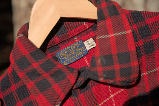 Vintage Pendleton Woolen Mills Red Plaid Wool Cruiser Jacket