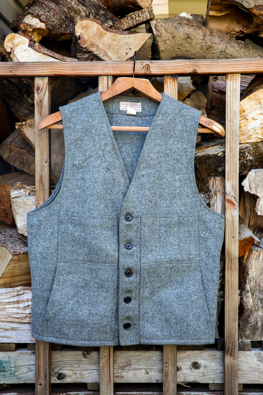 Filson Grey Wool Vest Size 44