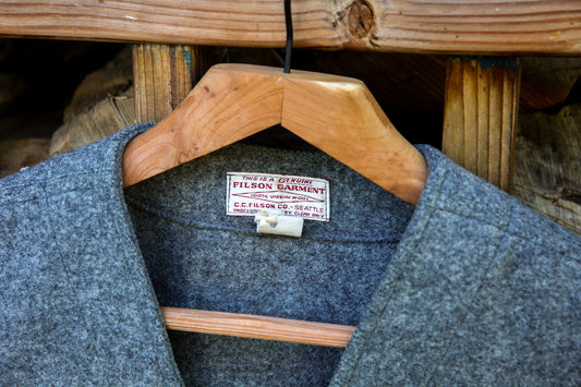 Filson Grey Wool Vest Size 44