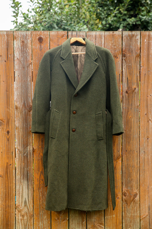 Vintage Dark Green Wool Coat