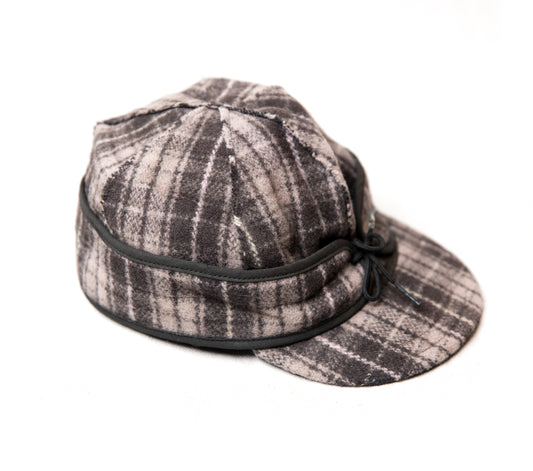 Stormy Kromer Grey Plaid Hunting Cap | Wool Winter Hat | Size 7