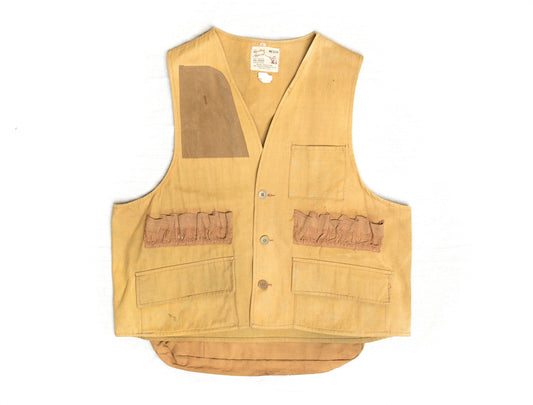 Vintage 1960's Nesco Hunting Apparel Vest | Cotton Canvas | Shooting Outerwear | Made in Japan | Large XL