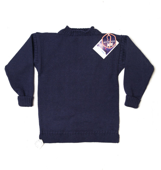 Vintage Deadstock Le Tricoteur Guernsey Navy Blue Wool Knit Sweater Jumper | British Wool Made in England UK | 32